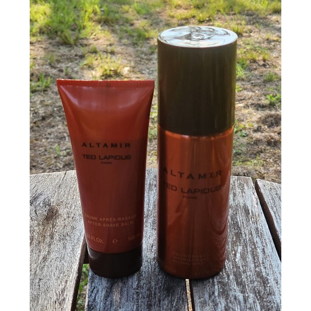 Altamir By Ted Lapidus For Men Deodorant Spray 5oz & Aftershave Balm 3.32 Fl. Oz